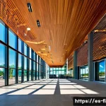 소방설비기사와 에너지 절감 기술 - A modern commercial office building lobby showcasing an integrated fire detection and energy managem...