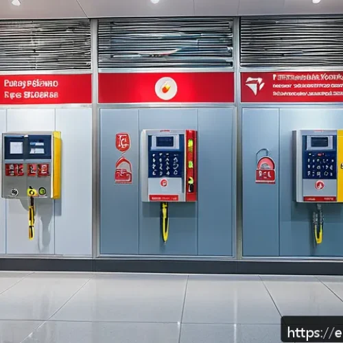 소방설비기사 실무 사례 공유 - A modern commercial building lobby showcasing an advanced automatic fire protection system installat...